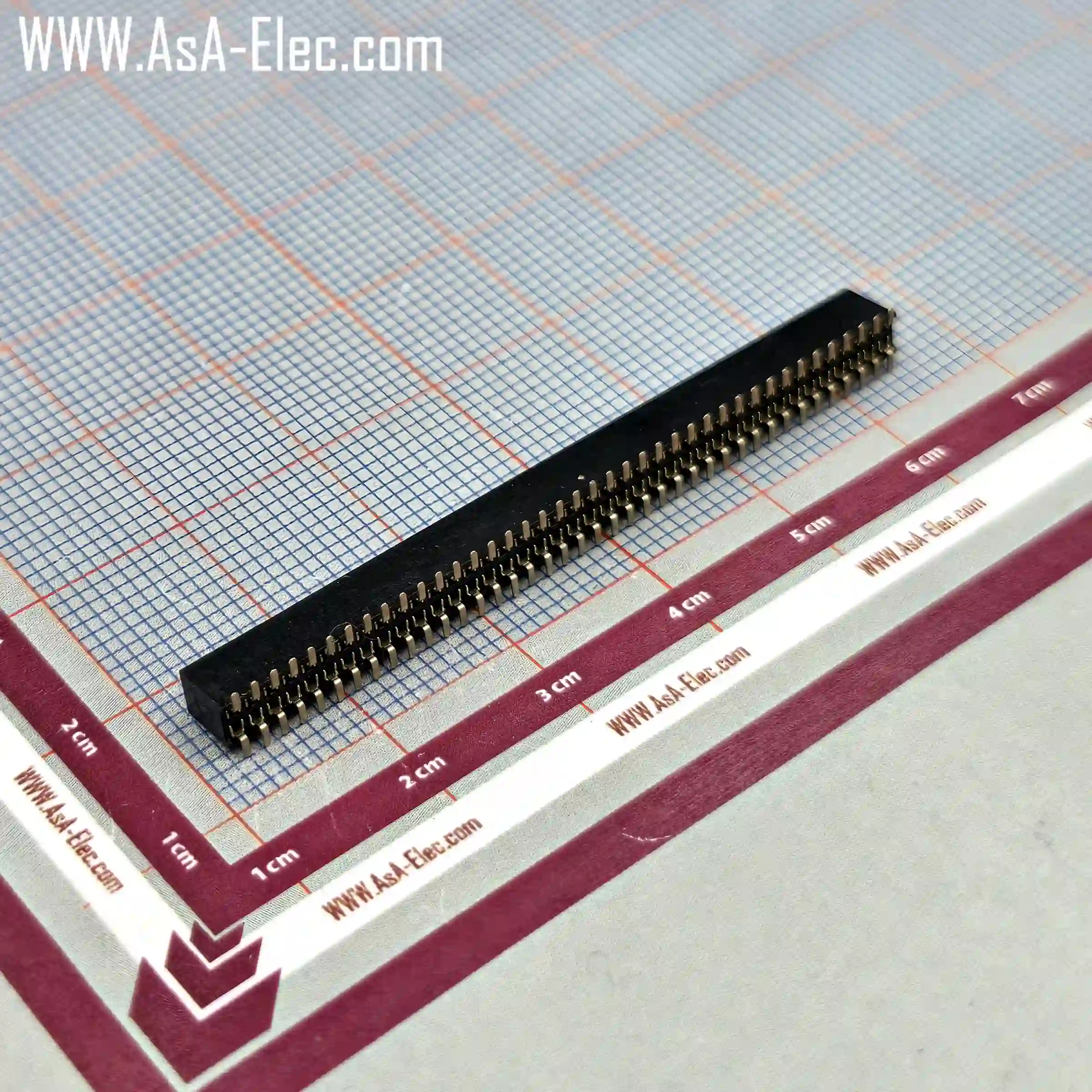 پین هدر 40*2 مادگی اتصال سطحی 1.27 میلیمتر SMD